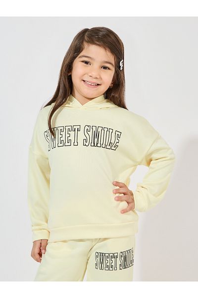 Styli Slogan Print Dropped Shoulder Hooded & Jogger Set