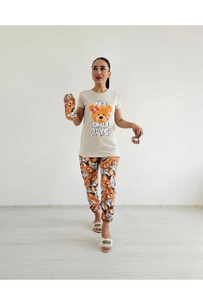 6 butik altı üstü butik Νέο Σετ Πιτζάμες Teddy Bear