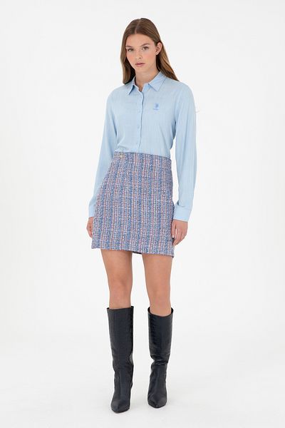 U.S. Polo Assn. Women's Blue Woven Skirt 50290930 -Vr036