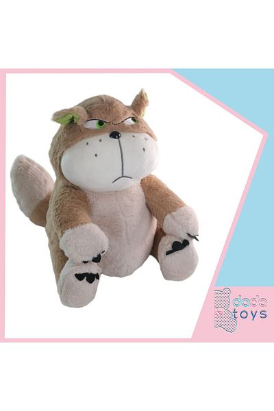 Dada Toys Angry Cat Sabri̇ Plush Sleeping Friend 40 cm Brown Svlrs