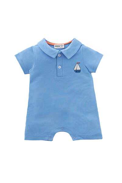 Miny Center Blue Baby Boy Rompers