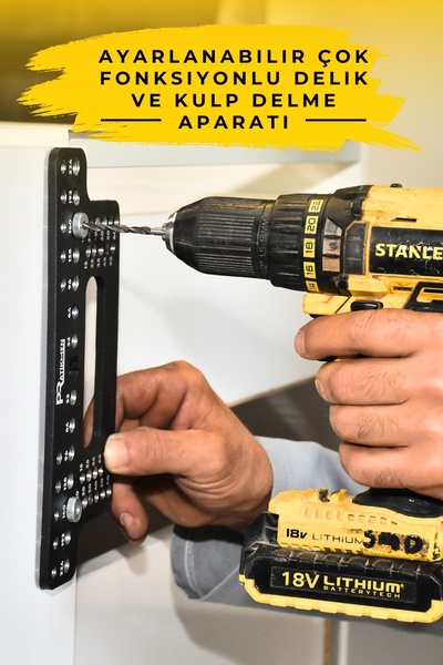 pratikmen Ayarlanabilir Çok Fonksiyonlu Kulp Ve Delik Delme Aparatı