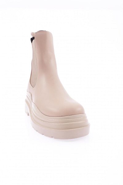 DGN Women's Thick Sole Sterch Deaty Boots Nude 1230173112674