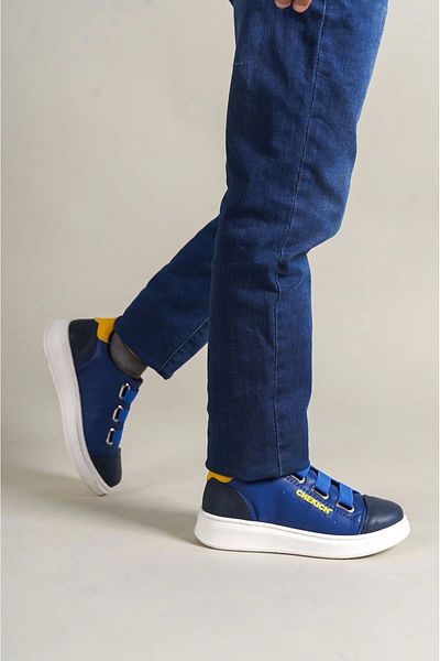 Nest 1007 Pantofi pentru copii Montana Bleumarin Galben