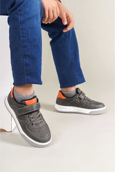 TB Terzi Bey 1009 Prime Kids Shoes Gray Orange