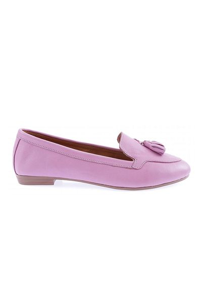 DGN Mocasini Zenne de dama cu accesorii cu ciucuri din piele naturala violet 21532110