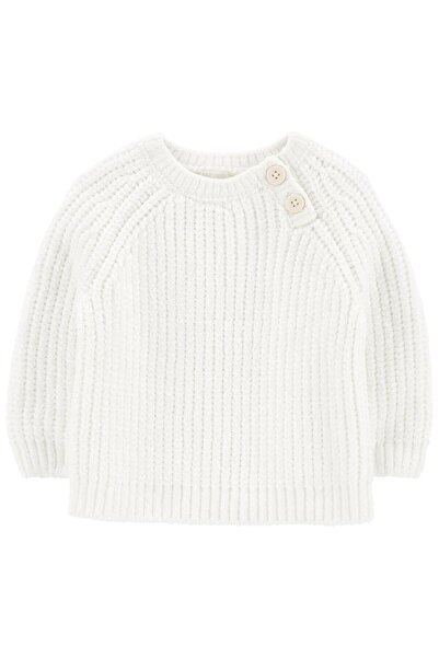 OshKosh Kız Bebek Kazak Krem