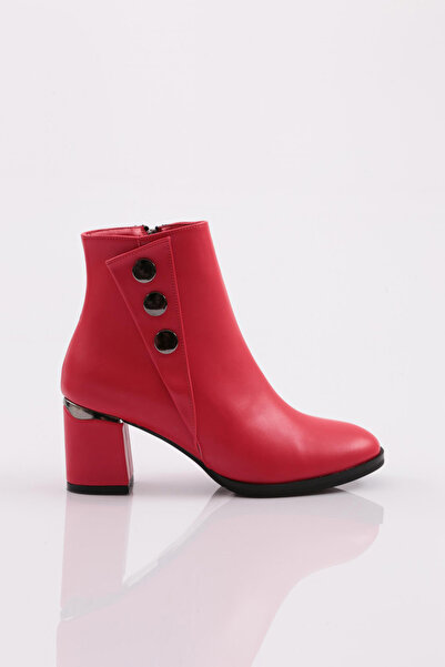 DGN بوت أحمر قصير - بكعب وإبزيم 5172101