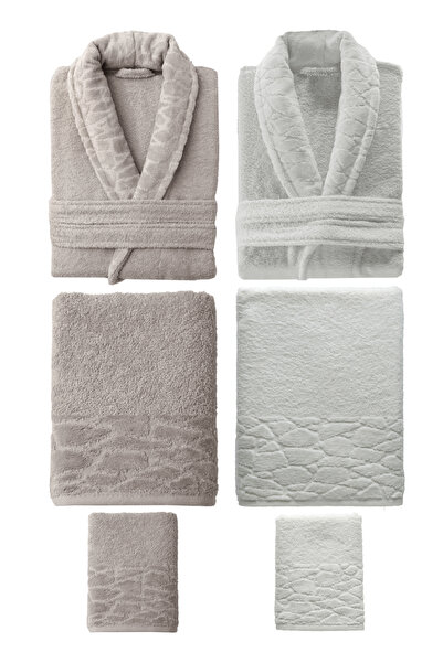 Miss Paris Home Σετ μπουρνούζι για γυναίκες και άνδρες 10 τεμαχίων - Λεοπάρ μοτίβο