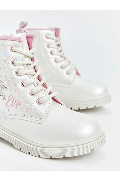LC Waikiki Lcw Steps Light Beige Elsa Printed Girl's Boots
