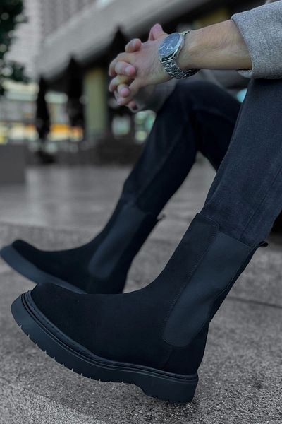 Chekich SRT Alaska Suede Μαύρες Ανδρικές Μπότες