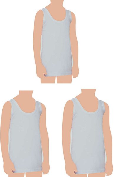 Belifanti Collection Chlapecké bavlněné česané tílko 3 Pack Grey
