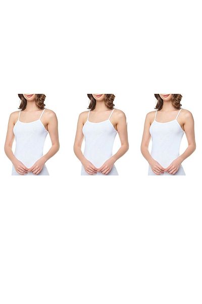 Belifanti Collection White Cotton Women's Athlete - Set of 3, Rope Strap