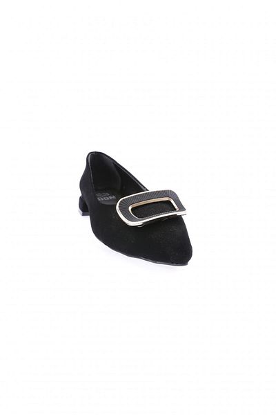 DGN 2800-23y Women's Pointed Toe Buckled Ballerinas