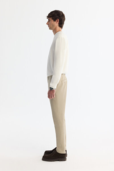 Avva Erkek Bej Yandan Cepli Dokulu Bi-Stretch Slim Fit Pantolon A42Y3211