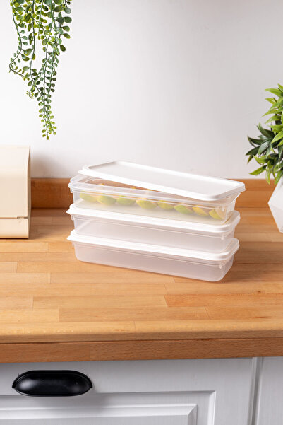 FH finehome Buzzy 3-Piece Refrigerator & Freezer Storage Container 1200ml