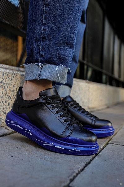 Chekich Cst Pittura Blue - Pantofi pentru bărbați cu talpă albă