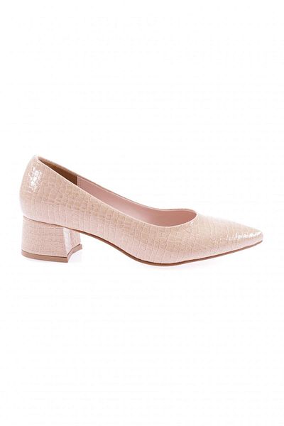 DGN Women's Pointed Toe Low Heel Shoes Beige Crocodile 218122621