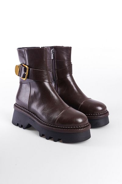 Capone Outfitters Metal Buckle Side Zipper Trak Sole Women's Long Boots