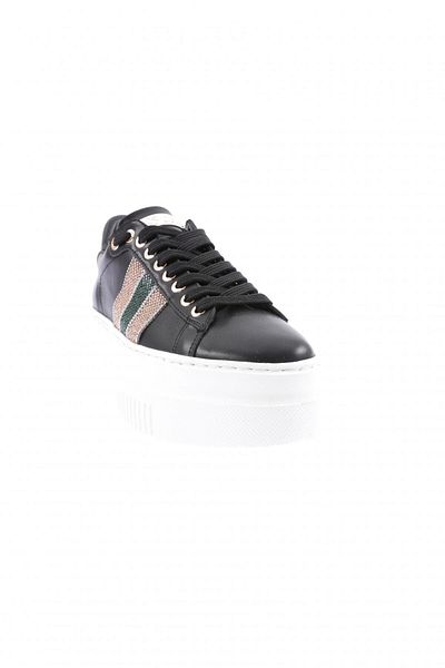 DGN Pantofi pantofi de damă cu piatră argintie groase, negri 15299763118