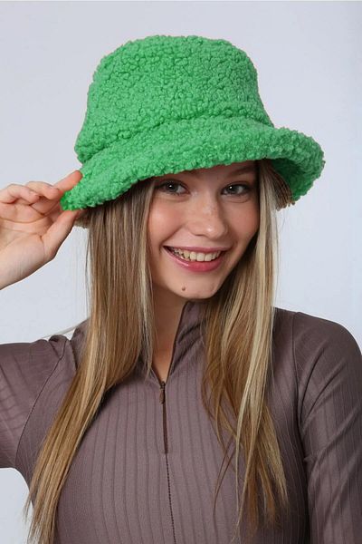 REMSA Benetton Curly Plush Bucket Hat - Rkş-10