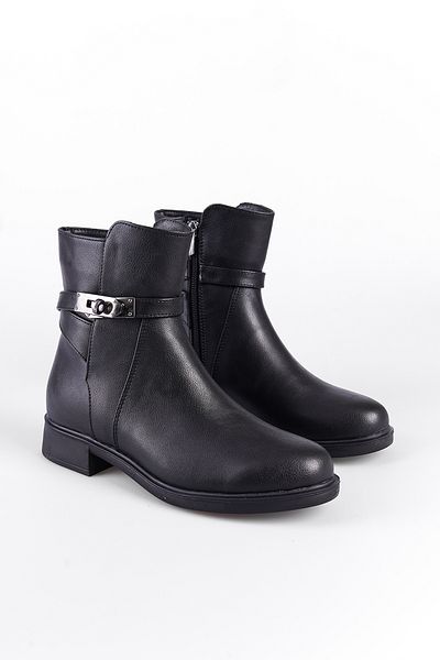 Capone Outfitters Γυναικείες Μπότες - Με Μεταλλική Πόρπη και Φερμουάρ