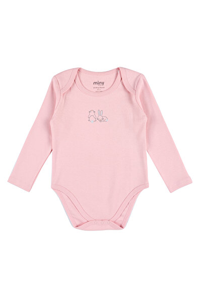 Miny Center Kız Bebek 2li Uzun Kollu Body Pembe