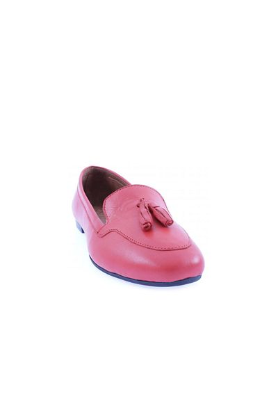 DGN Women's Zenne Loafer with Tassel Accessories Genuine Leather Red 21532110