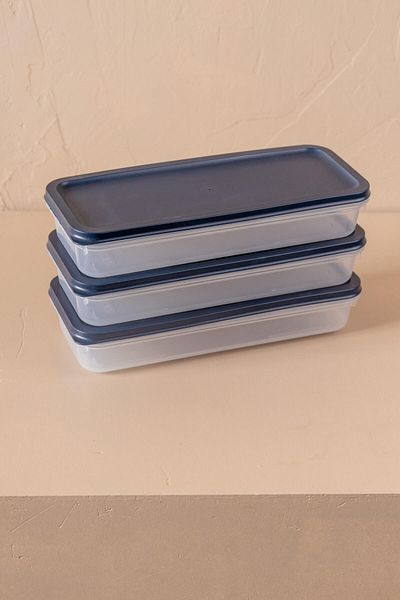 FH finehome Buzzy 3-Piece Refrigerator & Freezer Storage Container 1200ml