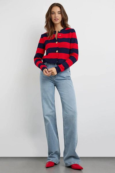 Hiccup Buttoned Striped Knitwear Cardigan