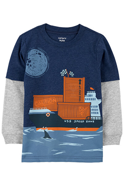Carter's Little Boy T-shirt Navy Blue