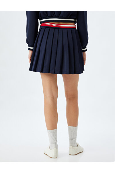 Koton Mini redőzött, fűzős, magas derekú, kényelmes szoknya