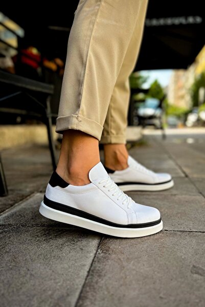 Chekich Santoni Gbt Spor Beyaz-siyah Erkek Ayakkabısı