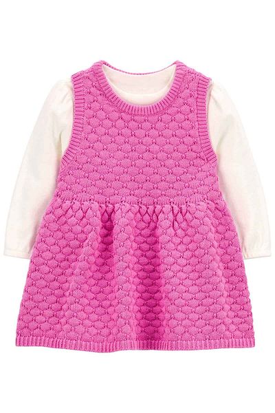 Carter's Pink Baby Girl Dress Set - 3 Pieces