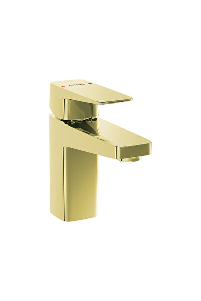 VitrA Artema Root Square A4273274 Lavabo Bataryası, Soft Altın