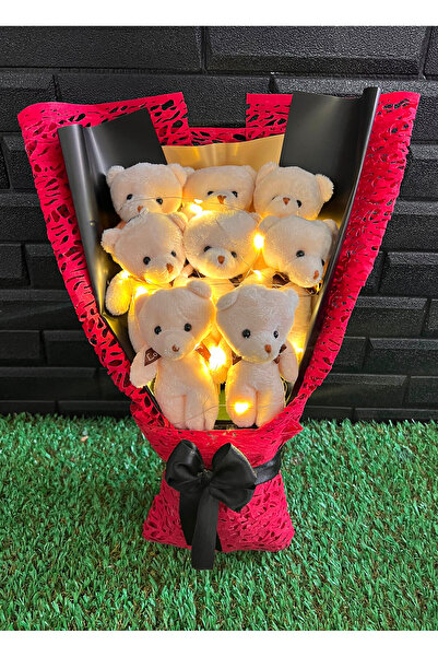 lenostra Ese - Sevgiliye Hediye 8 Ayıcıklı Işıklı Ayıcık Buketi - Öğretmenler...