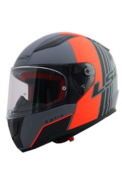 LS2 RAPID MULTIPLY MAT KIRMIZI-NARDO GRİ KASK