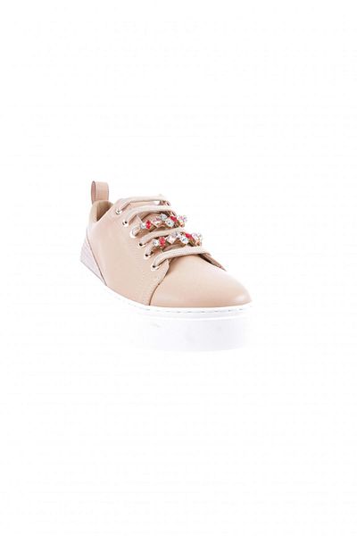 DGN Pantofi de damă cu piatră de cristal colorată nud - 15299743118