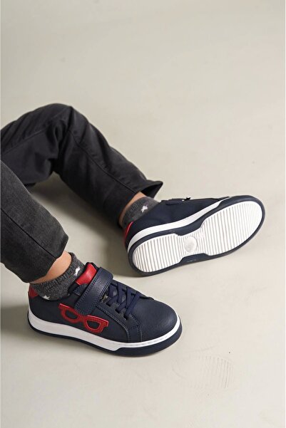 Chekich Glasses-X Navy Blue Red White Children's Shoes
