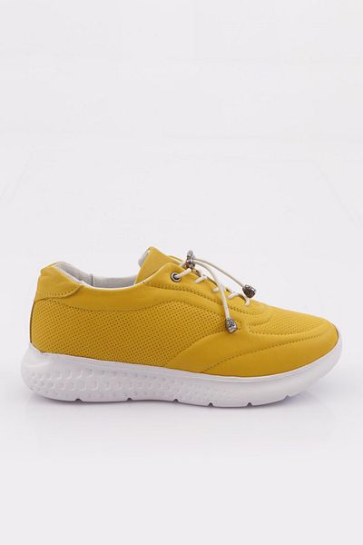 DGN Pantofi de damă cu șireturi Laser Comfort Galben 31353246