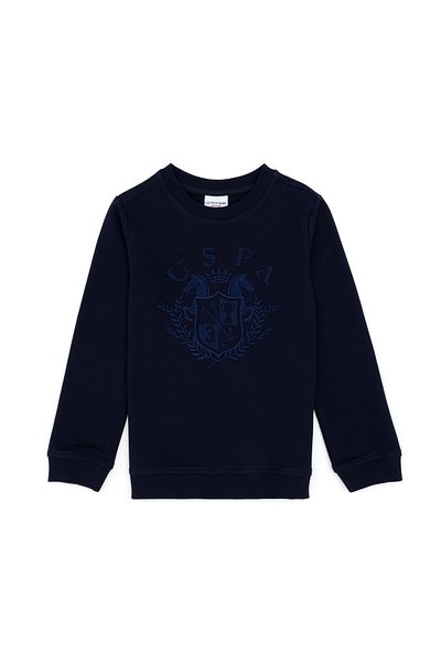 U.S. Polo Assn. Boy's Navy Blue Crew Neck Sweatshirt 50290641 -Vr033