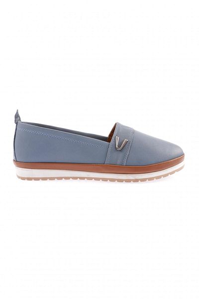 DGN Pantofi confortabili de damă, cu cataramă în V, denim, piele naturală 916143246