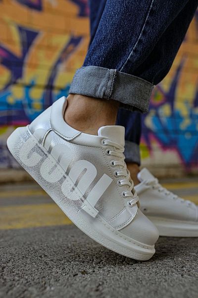 Chekich Pantofi pentru bărbați Pittura Ch254 Cbt - 434 Alb/argintiu Cool