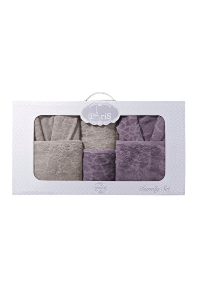 Miss Paris Home 10 Parça Aile Seti Kadın & Erkek Bornoz Takımı - Leopar