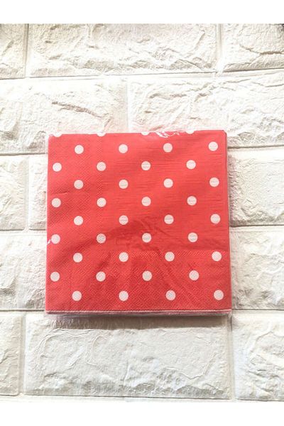 ZERO LAND - 20Pcs Napkins Polka Dot Red Zngzr