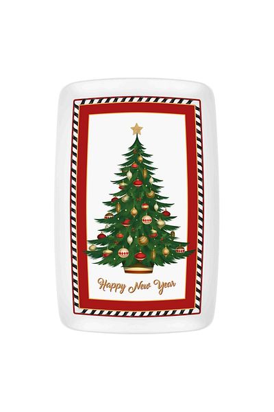 The Mia Nutcracker Tree Pattern Rectangular Serving 34X25 cm