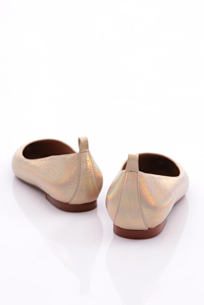 DGN Γυναικεία μπαλαρίνα με μυτερά δάχτυλα Gold Toro 2773557