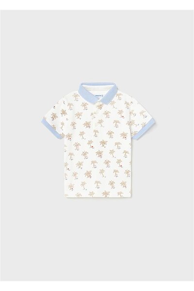 MAYORAL تي شيرت بولو مطبوع للأولاد الصغار