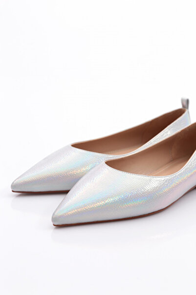 DGN Γυναικείες μπαλαρίνες με μυτερά δάχτυλα Silver Toro 2773557