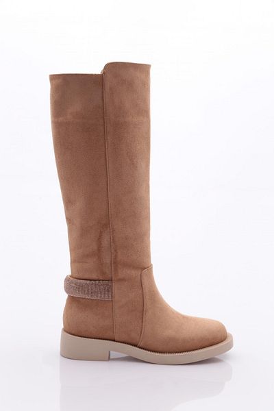 DGN Γυναικείες μπότες Nude Suede